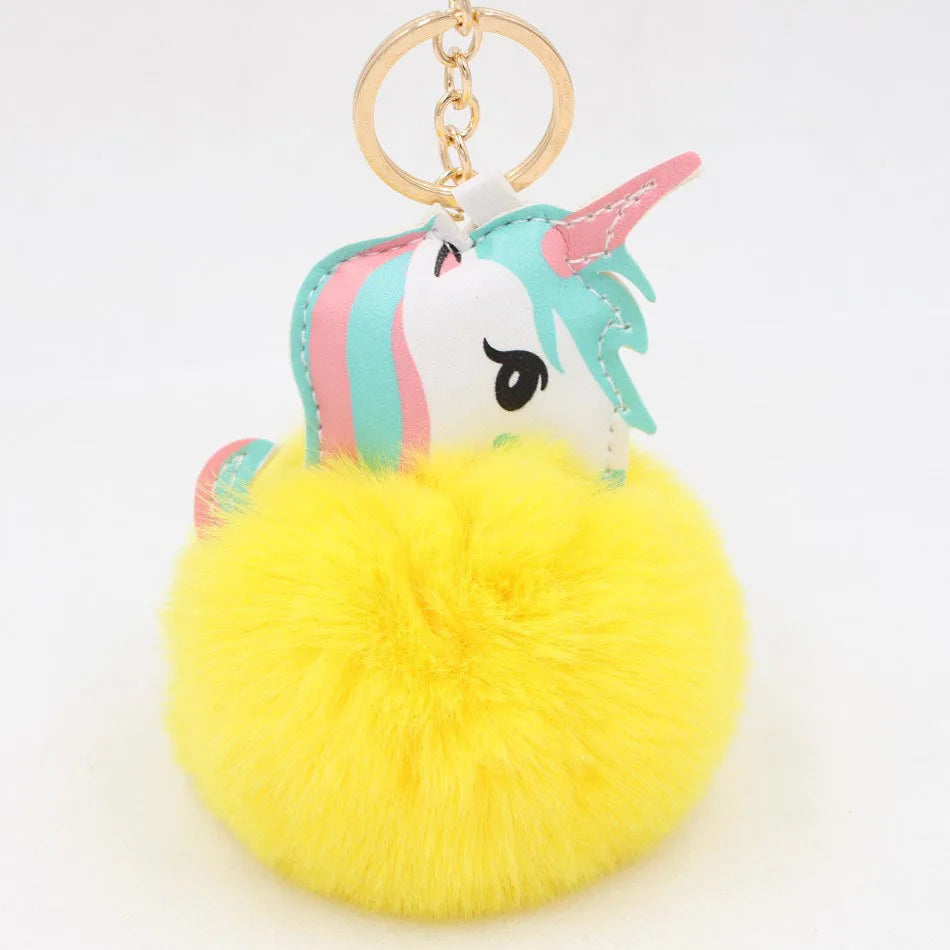 Fashion Key Chain Owl Fox Rhinestone Jewelry Unicorn Keychain for Women Girls Bag Cellphone Car Decoration