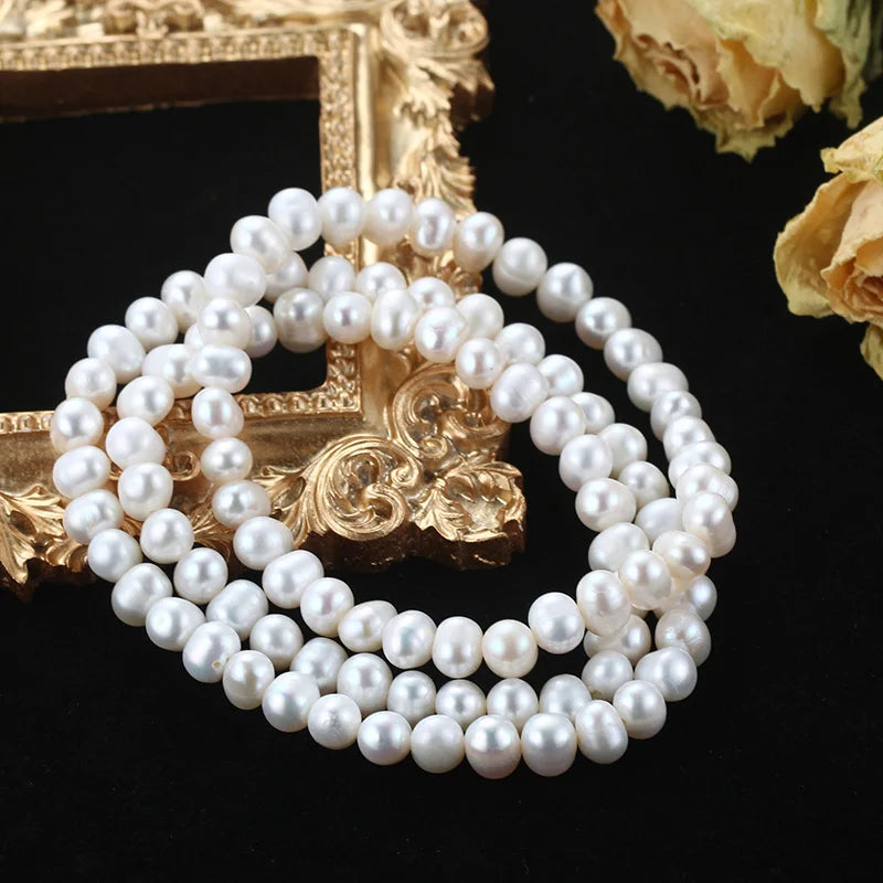 Cauuev Real Natural Freshwater Pearl Bracelet for Girls Jewelry Women 2021 Trendy