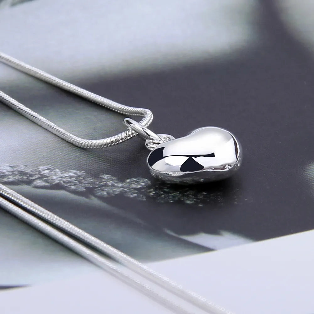 Hemasa  925 Sterling Silver  Small Heart Pendant Necklace  For Women