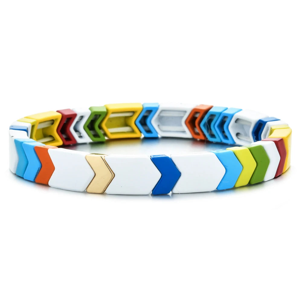 Hemasa  Multiple Colors Beads Strand  Stretchable Bracelet