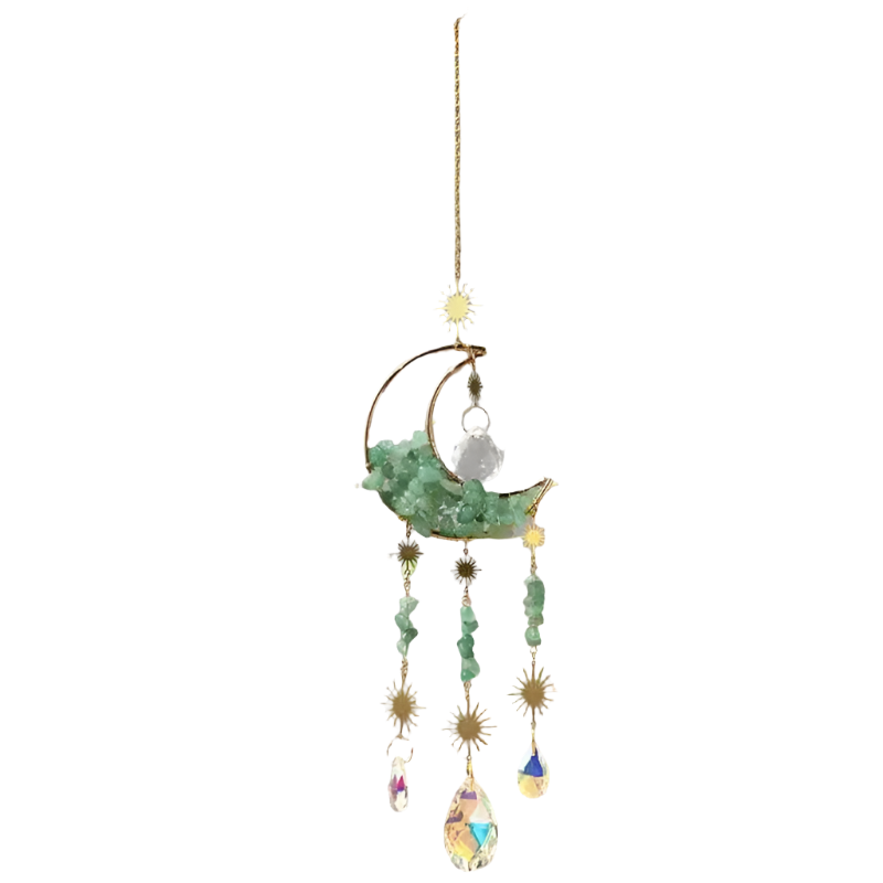 Natural crystal handmade hanging moon sun catcher crystal sun catchers hanging suncatcher