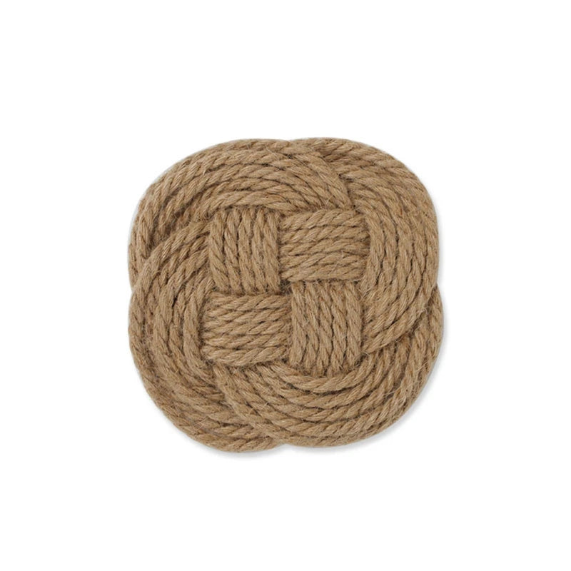 Hemasa Set of 2 Rope Woven Cotton Thread Jute Table Mat Coaster Placemats - Available in 3 designs.