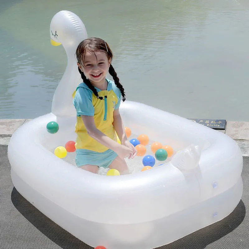 Hemasa Swan Inflatable Swimming Pool Large Adult Children's Thickened Household Pools