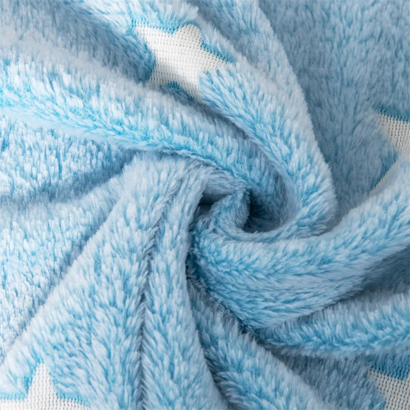 Hemasa Sky Blue Stars Luminous Glow in Dark  soft Kids Napping Blanket Magical Dress for New Year 2022