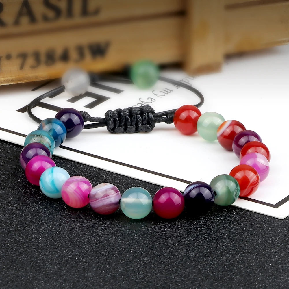 Hemasa 8mm Natural Stone Beads Bracelets