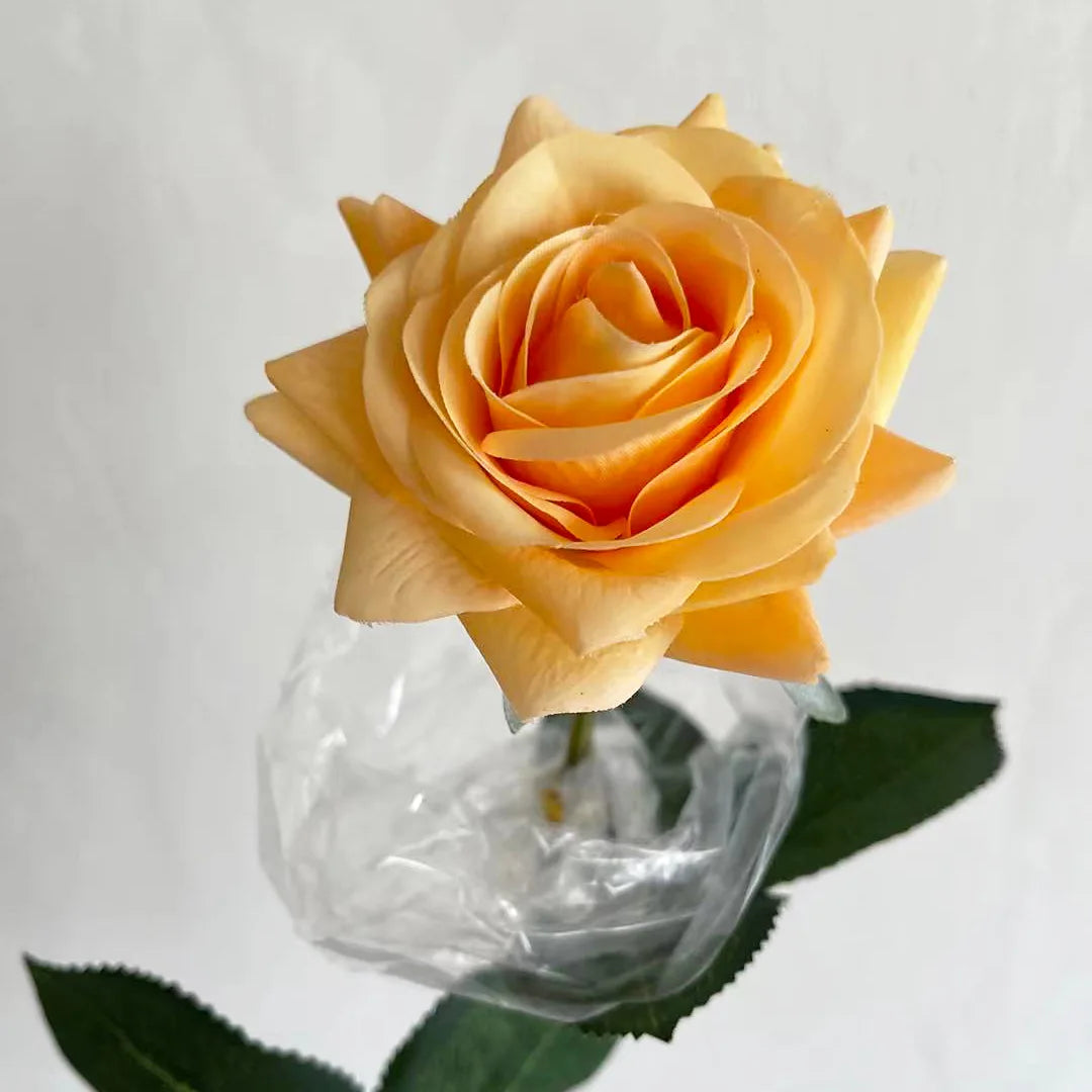 15Pcs/lot High Quality Artificial Flowers Decor Rose Latex Flower Home Decoration Real Touch Rose Wedding Bridal Bouquet Flower