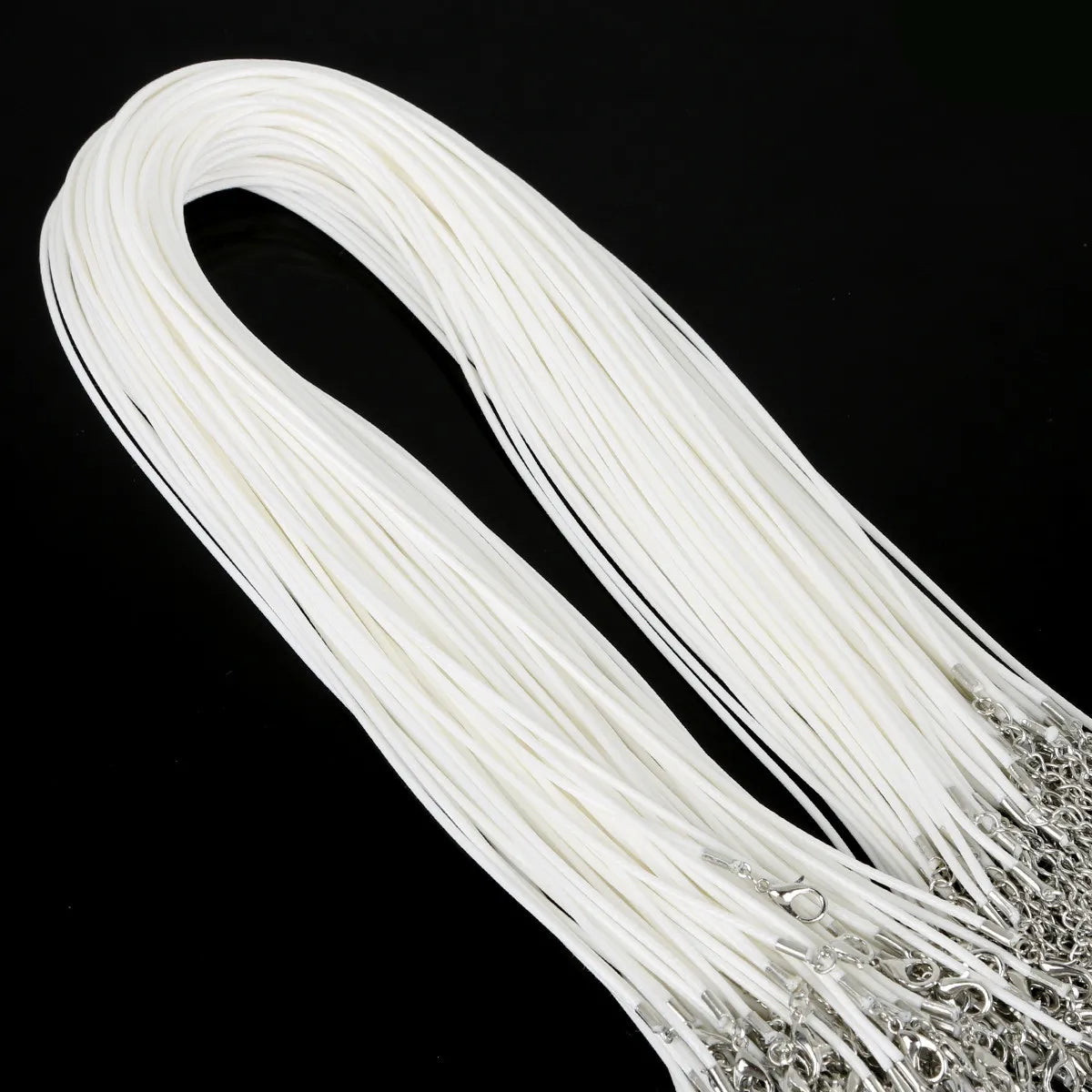 10Pcs 1.5/2mm Cotton Waxed Cord Adjustable Braided Rope String Necklace Chain with Lobster Clasp DIY Jewelry Making Handmade