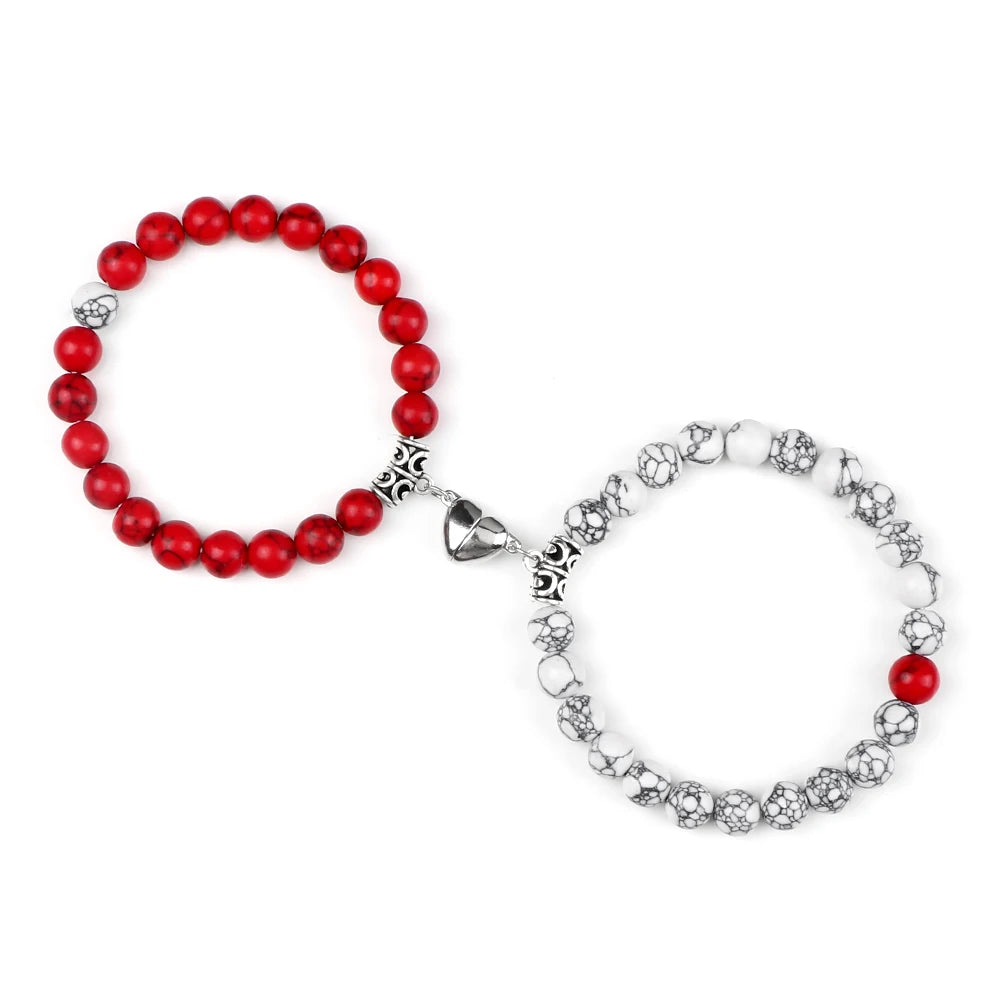 Hemasa 2pcs/set Natural Stone Beads Bracelet