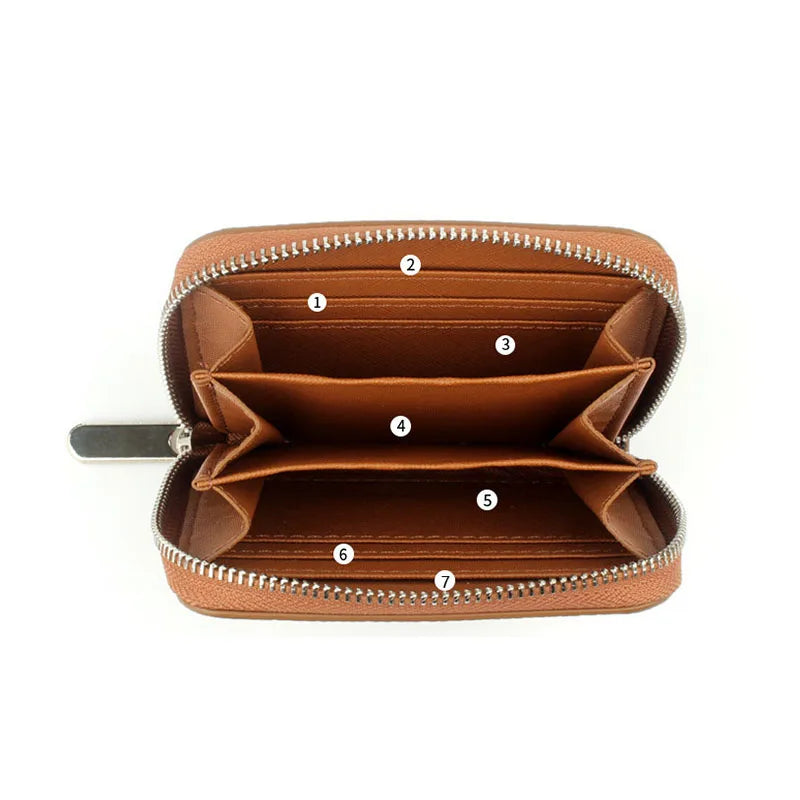 Fashion Customized Initials Genuine Leather Pebbled Zipper Wallet Women Luxury Short Coin Purse Clutch Bag Designer Women Wallet