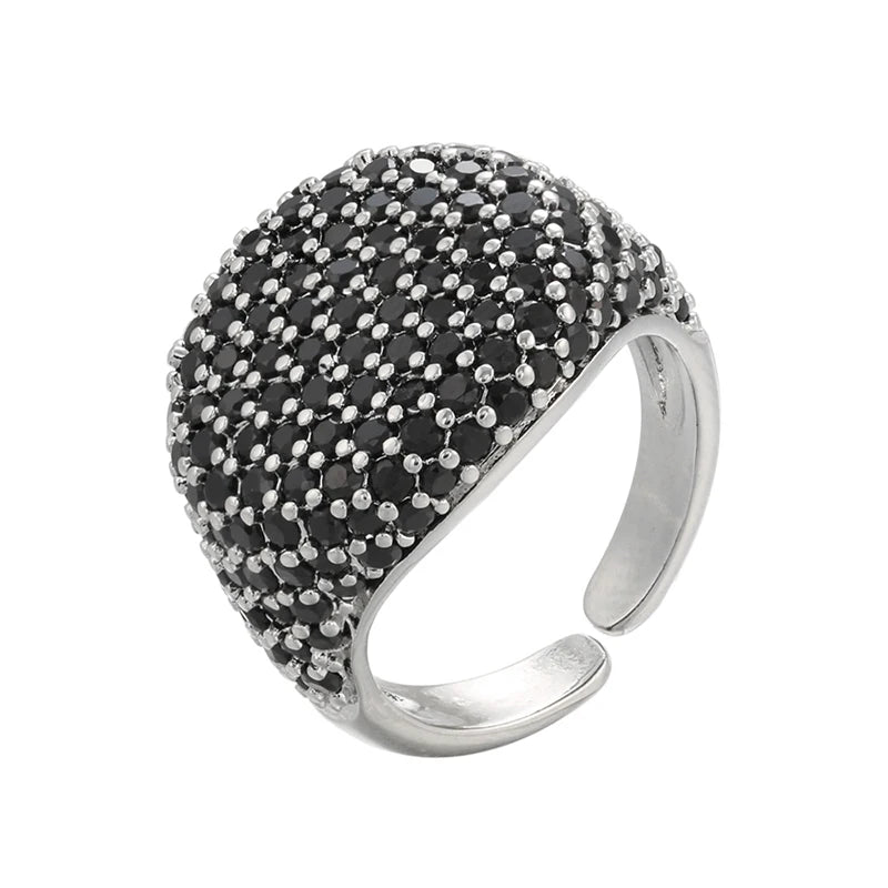 Tejesa  gold color Candy Crystal Ring for women CZ Zircon Opening women Ring
