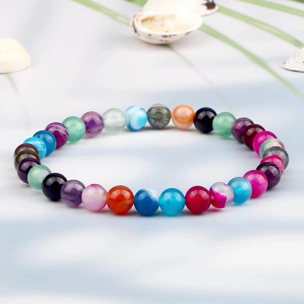 Hemasa 8mm Natural Stone Beads Bracelets