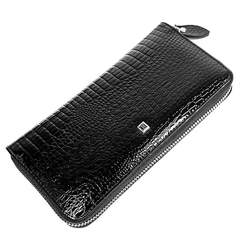 HH Fashion Women Wallets and Purses  Wristlet Wallets Female Zipper Long wallet Ladies ID Card  Coin Purse  Alligator Clutch