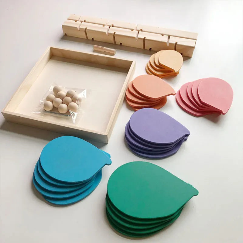 Hemasa Colorful Tree Marble Ball Run Track Building Blocks Kids Montessori Wooden Toys Learning Educational Toys for Children 3 years