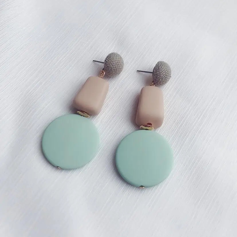 Hemasa New Acrylic Long Earrings Foe Student Gift Jewelry Luxury Earrings