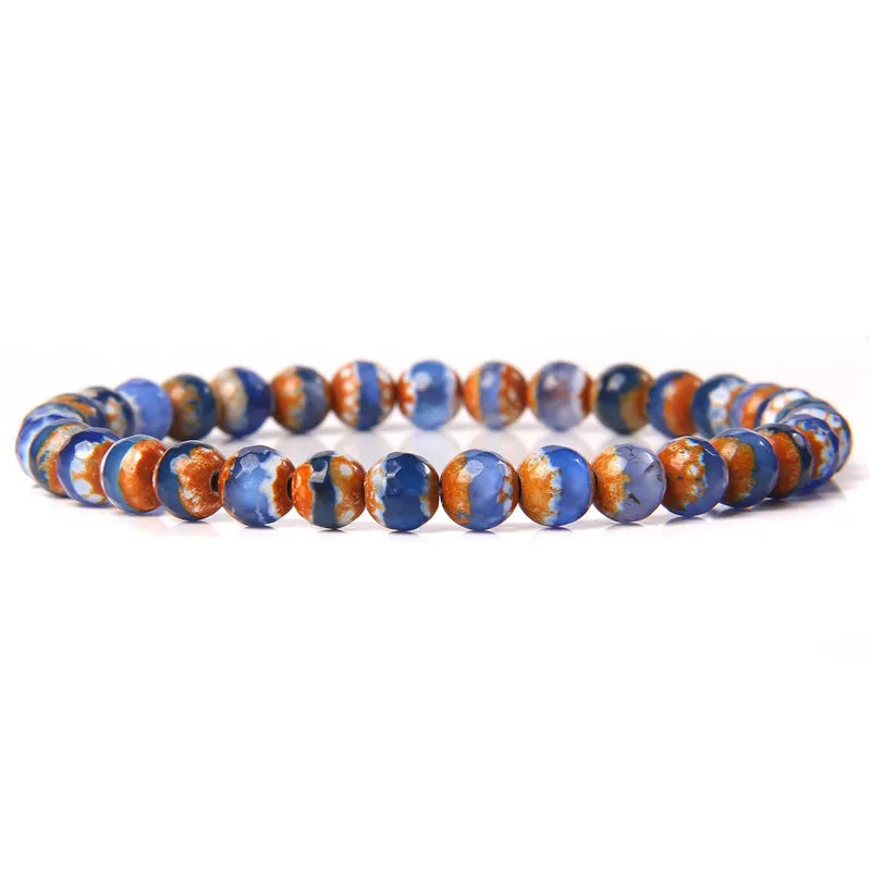 Hemasa 6mm Natural Stone Beads Bracelet /Blue Tiger Eye/ lapis lazuli Beads Bracelet