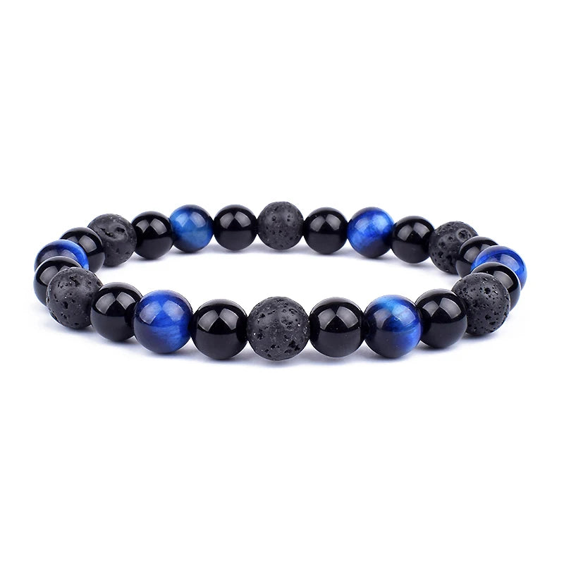 Hemasa Black Obsidian Hematite Tiger Eye Beads Bracelets