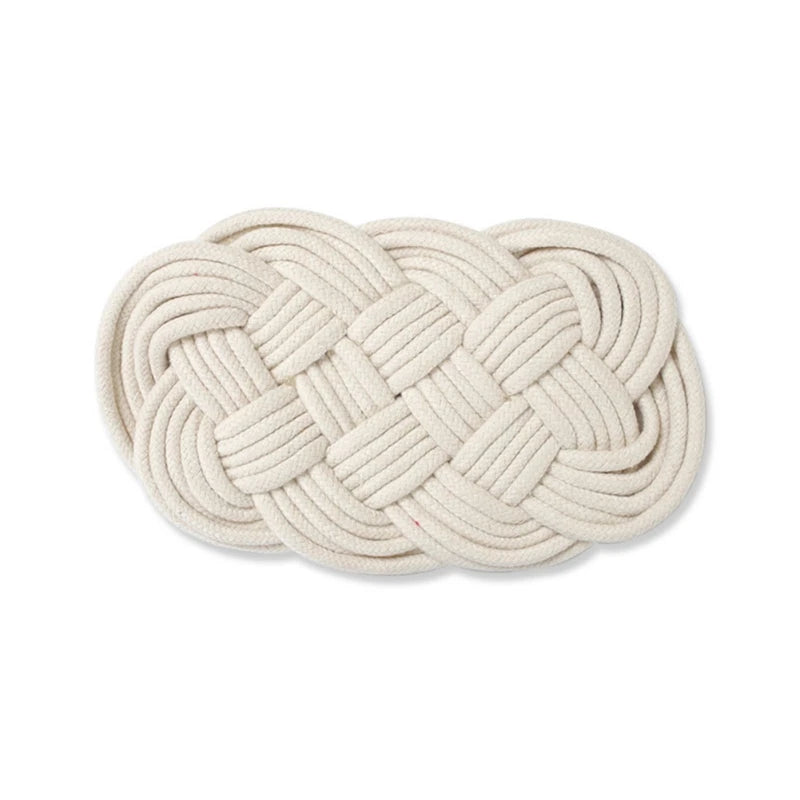 Hemasa Set of 2 Rope Woven Cotton Thread Jute Cup Mats, Coaster Placemats - Available in 3 designs.
