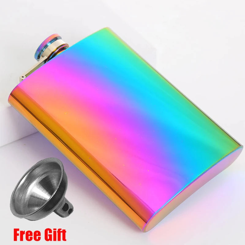 Tejesa 8oz Portable Hip Flask Stainless Steel Hip Liquor Whiskey Bottle Flask With Cap Funnel Travel Tour Drinkware Wine Pot Flagon New