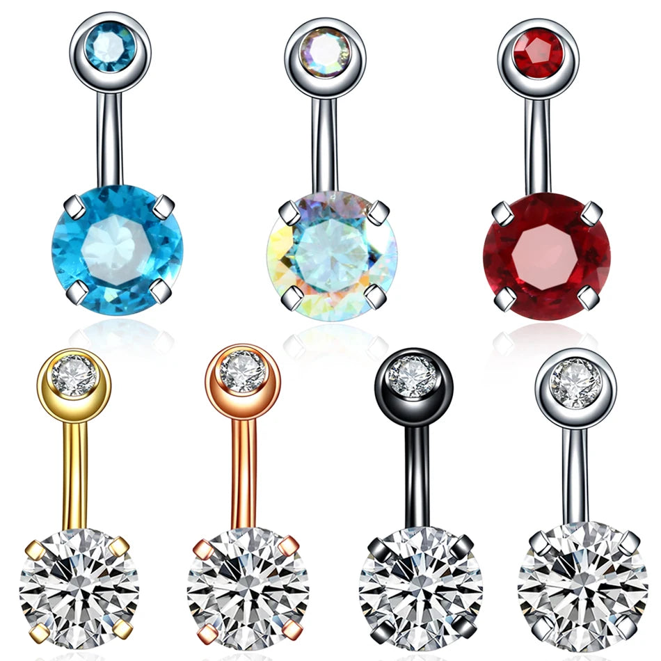 1PC Surgical Steel Navel Earring Belly Piercing Sexy Piercing Ombligo Gem Ear Piercings Navel Earring Body Jewelry Pircings