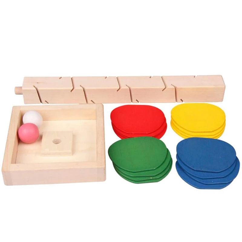 Hemasa Colorful Tree Marble Ball Run Track Building Blocks Kids Montessori Wooden Toys Learning Educational Toys for Children 3 years