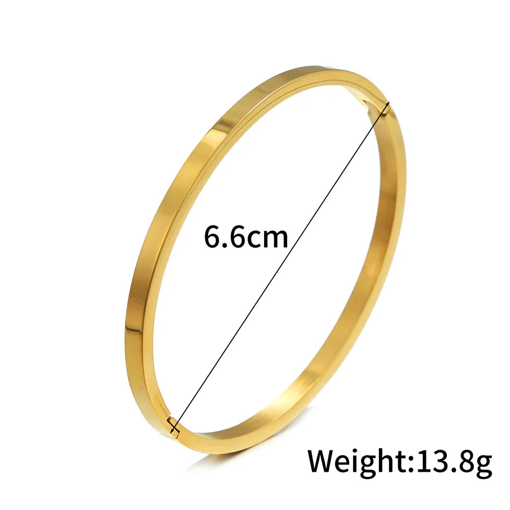 Opening Design Bracelet Bangle for Men Women Hip Hop Men Round Stainless Steel Bracelet & Bangles Jewelry Pulseira Feminia