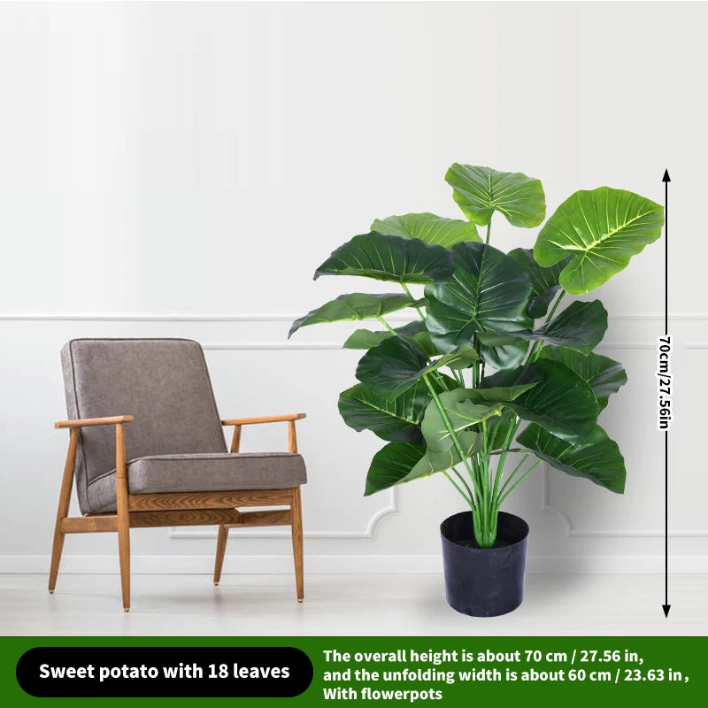 Large Tropical Palm Artificial Turtle, Bamboo Plant Branch, Plastic Turtle Leaves Used for DIY Family, Wedding Decoration