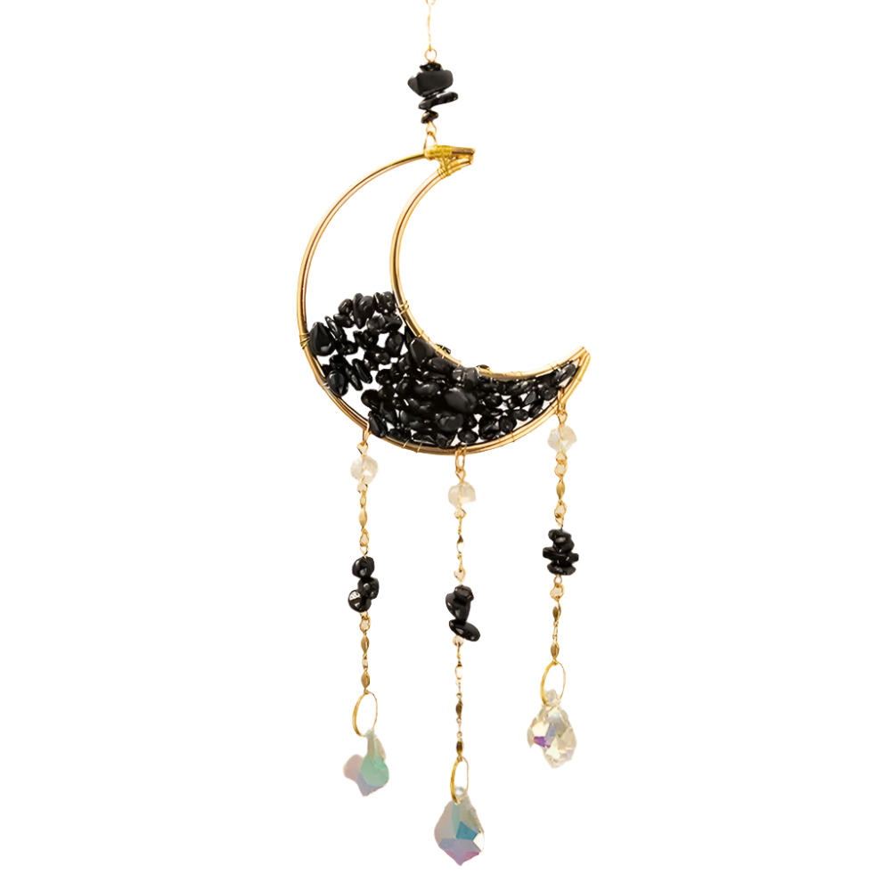 Natural crystal handmade hanging moon sun catcher crystal sun catchers hanging suncatcher