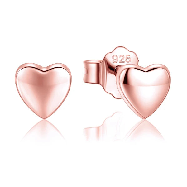 Tejesa  100% 925 Sterling Silver Cute Small Hearts Stud Earrings For Women