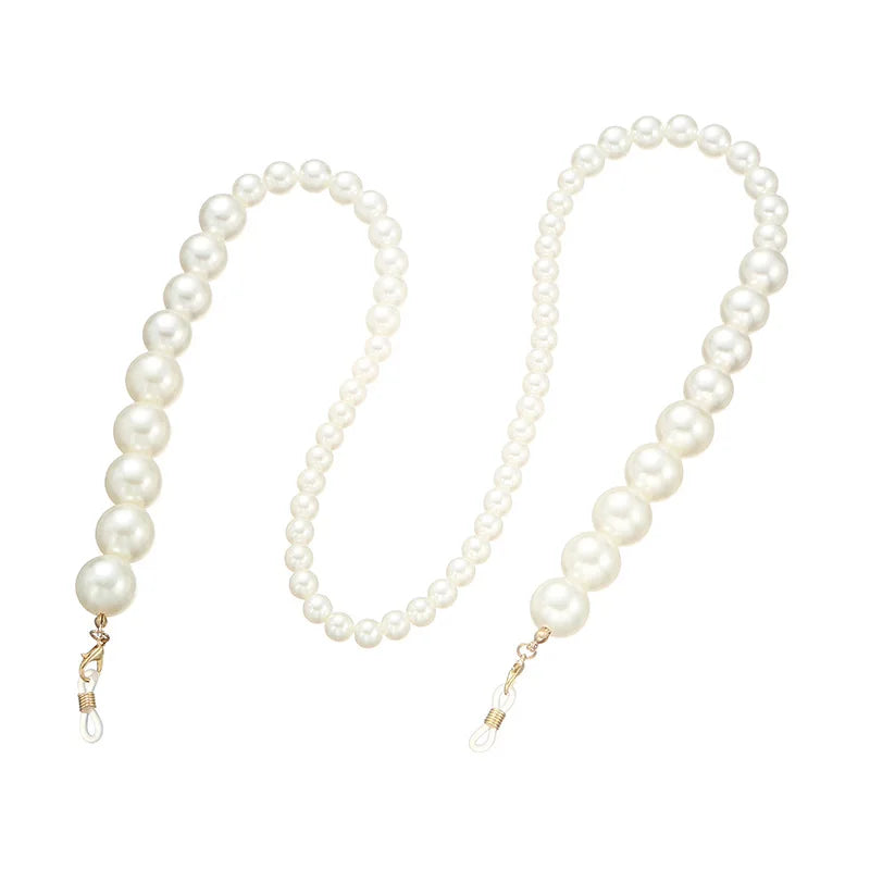 Glasses Chain for Women Big simulation Pearl Bead Chain For Glasses Lanyard Strap Cords Casual  Sunglasses Accessories