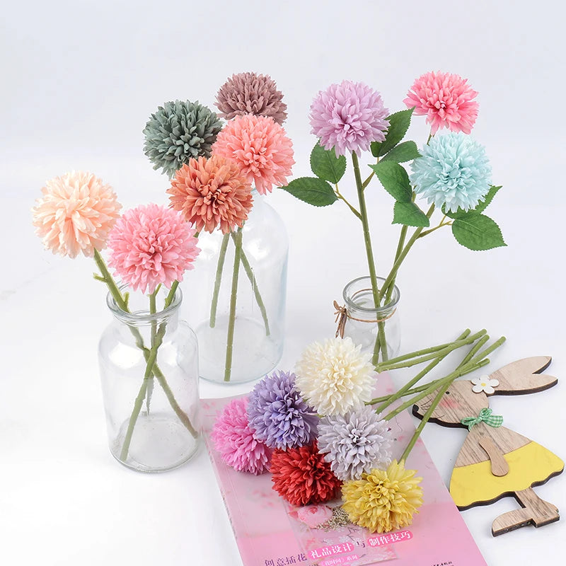Tejesa 15Pcs Hydrangea Artificial Flowers Bouquet For Home Bedroom Decor Wedding Decoration Craft Vases Flower Arrangement Accessories