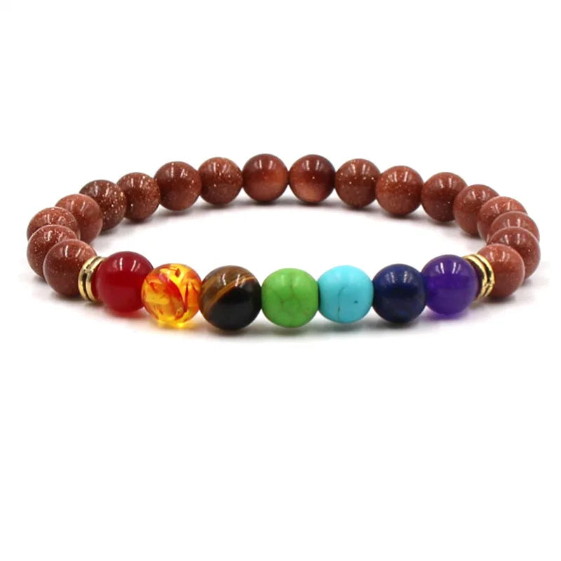 Hemasa 8MM Natural Stone Beaded bracelets For Women /Men /Couple Lava Rock Healing Balance Beads Reiki Buddha Chakra Bangle Jewelry