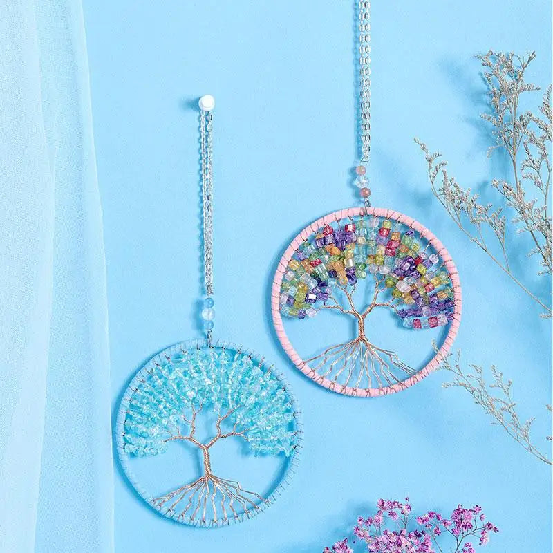 New Girl Heart Dream Catcher National Feather Ornaments Lace Ribbons Feathers Wrapped Lights Girls Room Decor Dreamcatcher