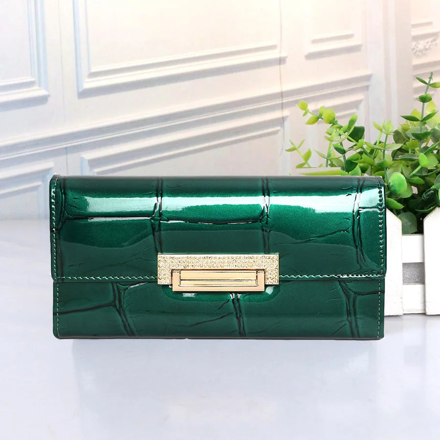 Cow Leather Wallet Women Luxury Brand Genuine Leather Woman Wallets Long Ladies Leather Purse Classic Fashion Clutch Purses