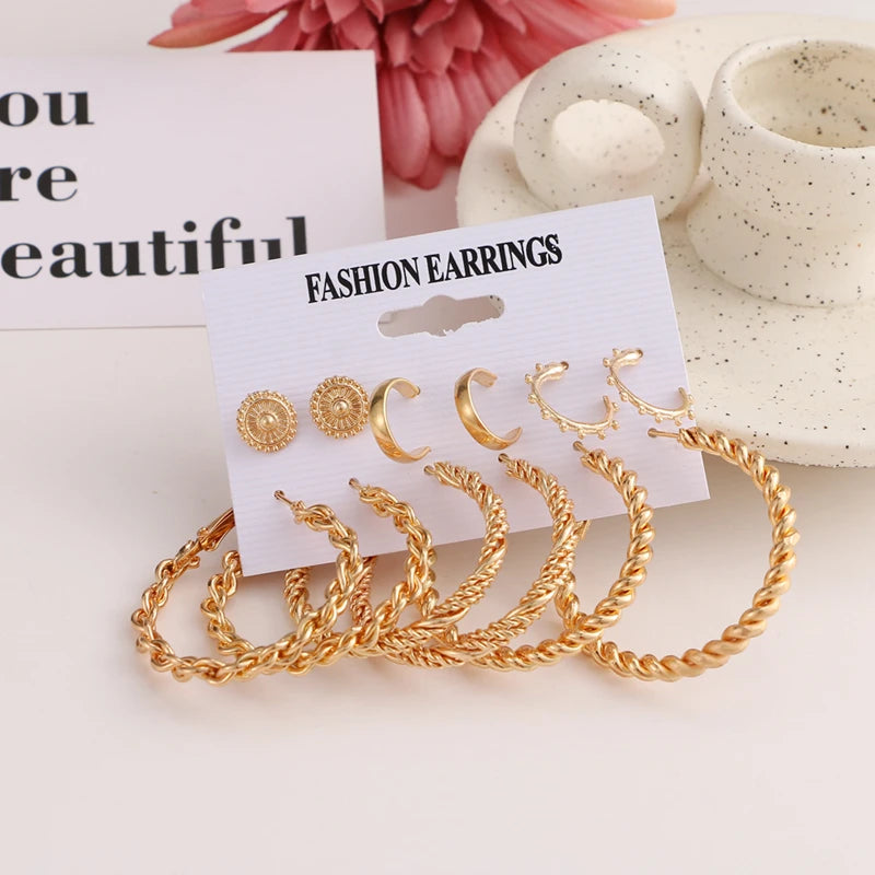 Hemasa Set of  Earrings For Women Crystal Pearl Stud Earrings Set Hanging Earrings 2021 Trend Jewelry Gift