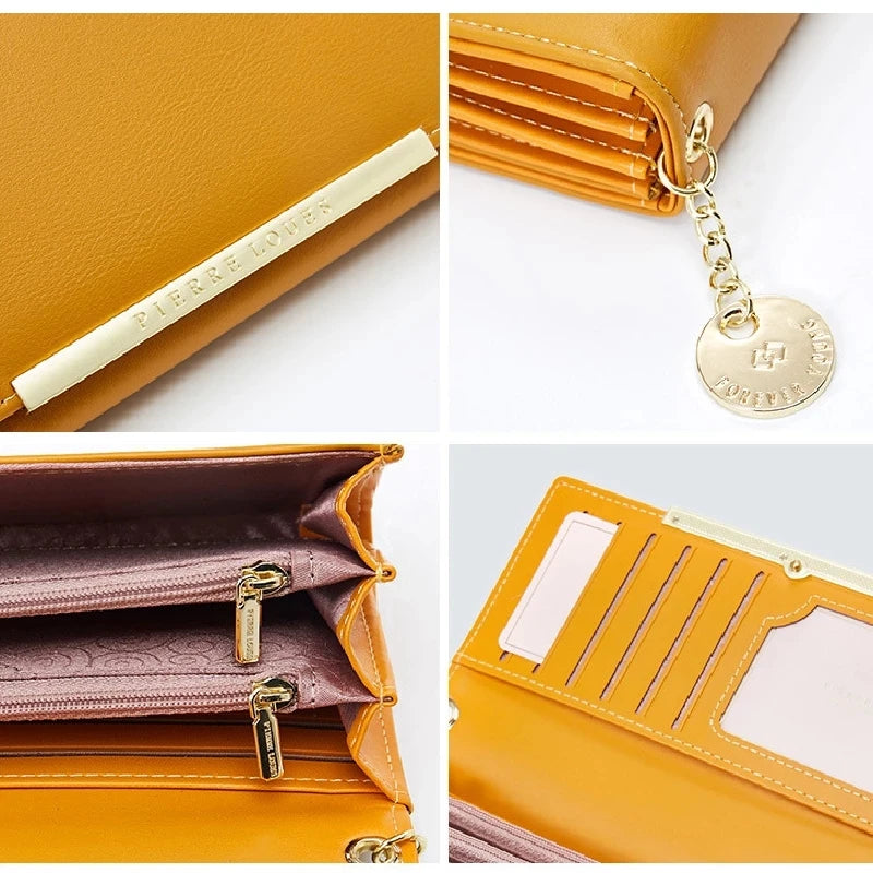 Hemasa New Luxury Leather Wallet for Women / Card Holder Purse /Female Purses Long Clutch Wallets