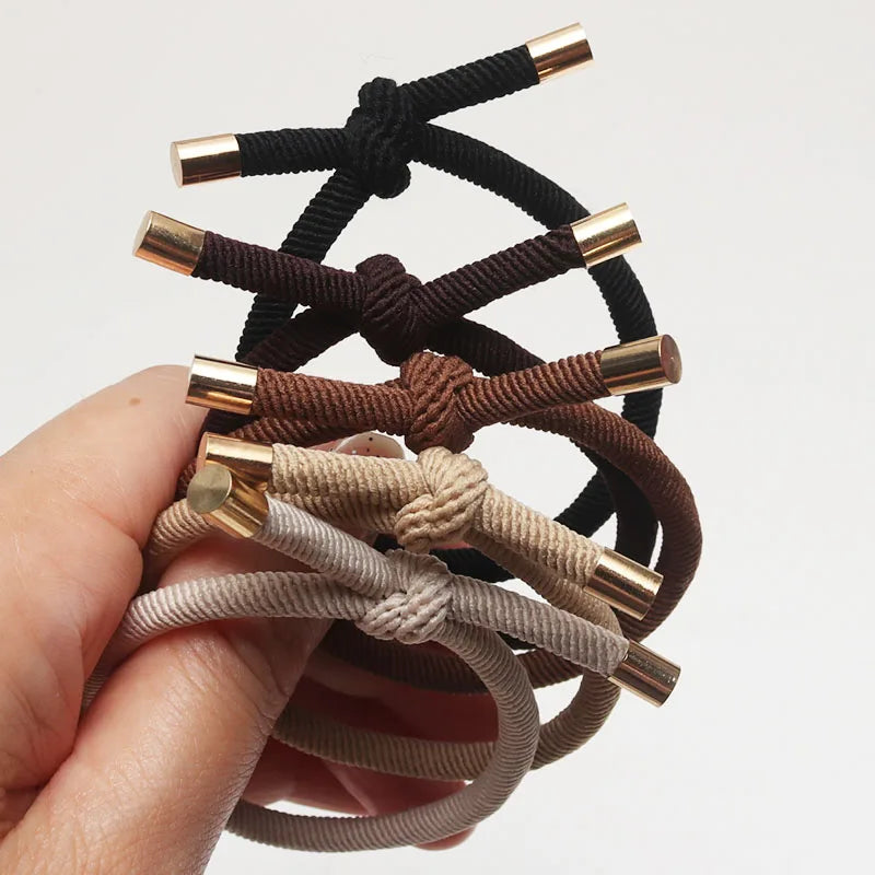 Tejesa 20PCS Women Elastic Hair Rubber Bands High Quality Girls Hair Bands Hair Scrunchies Gold Plated  Hair Accessories Hair Gum/Tie
