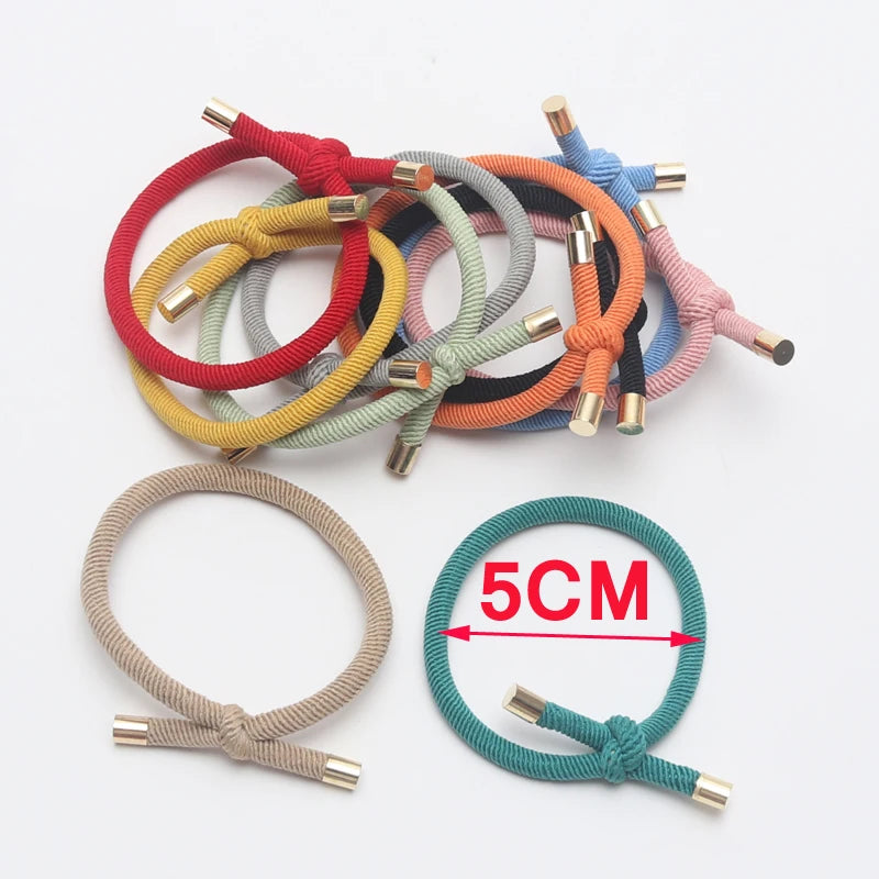 Tejesa 20PCS Women Elastic Hair Rubber Bands High Quality Girls Hair Bands Hair Scrunchies Gold Plated  Hair Accessories Hair Gum/Tie