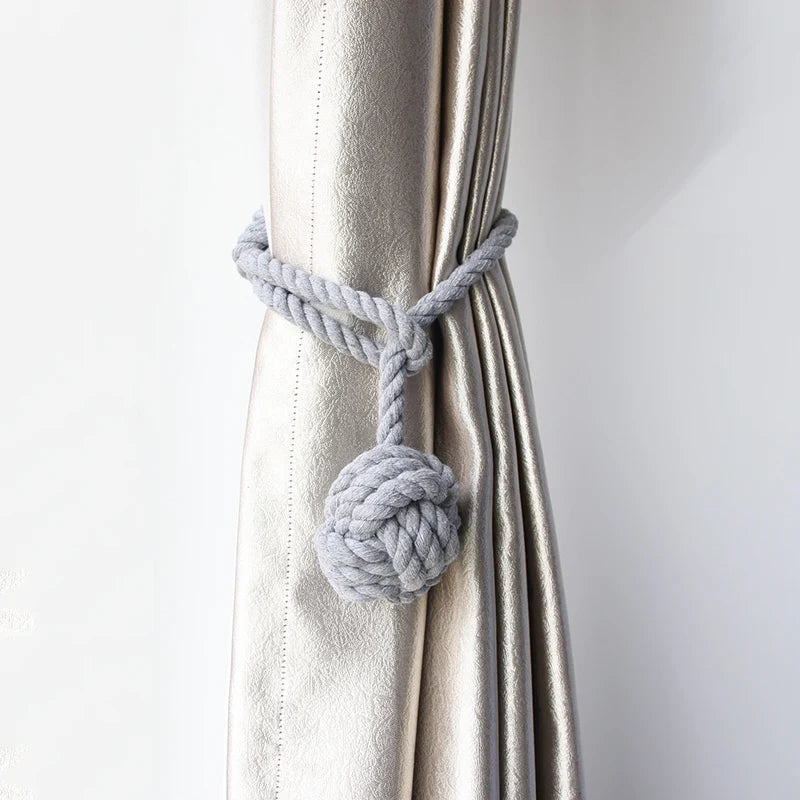 1Pc Curtain Tieback Cotton Knot Hanging Ball Home Decor Buckle Curtains Holders Embrase Rideau Cortinas Holdbacks Strap для штор