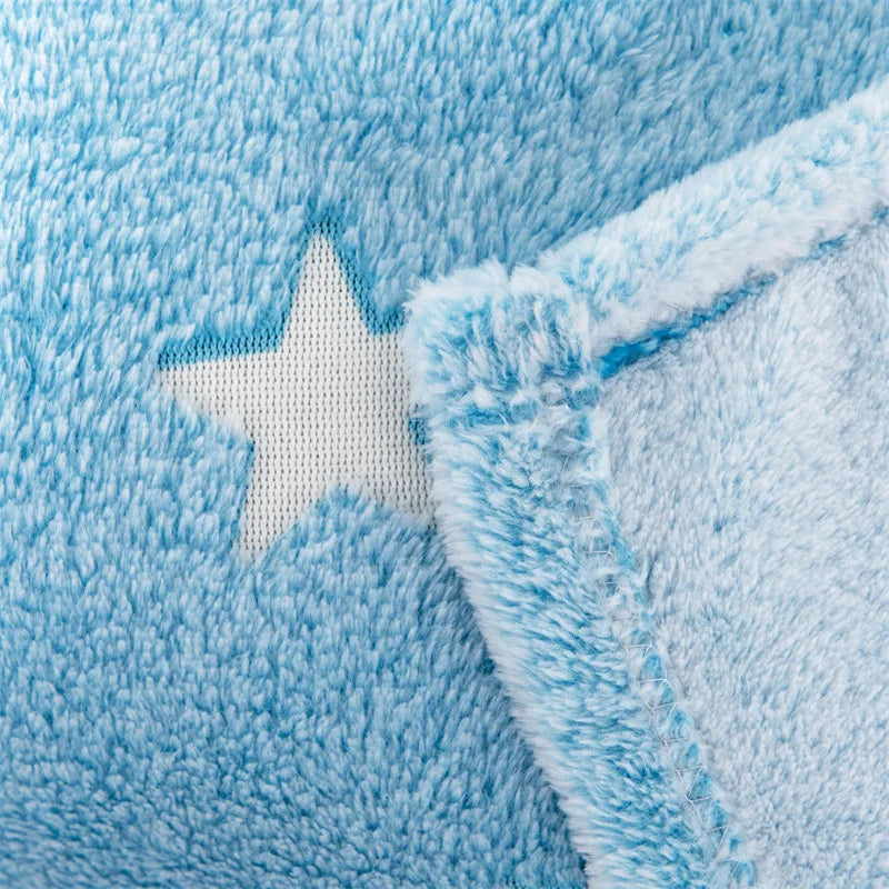 Hemasa Sky Blue Stars Luminous Glow in Dark  soft Kids Napping Blanket Magical Dress for New Year 2022