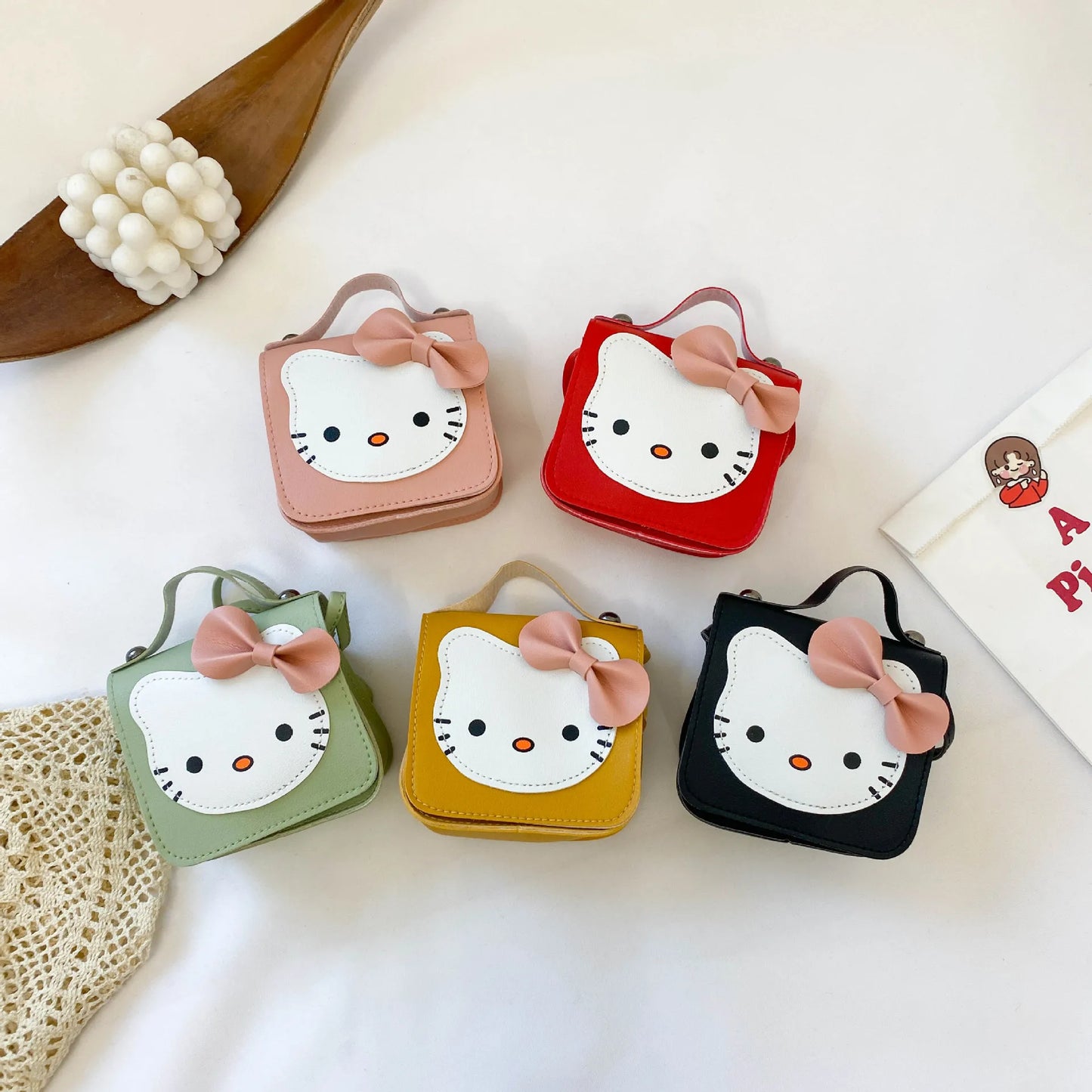 Hemasa Hello Kitty Purses and Handbags /Decorative Bag Cartoon Shoulder Messenger Bag