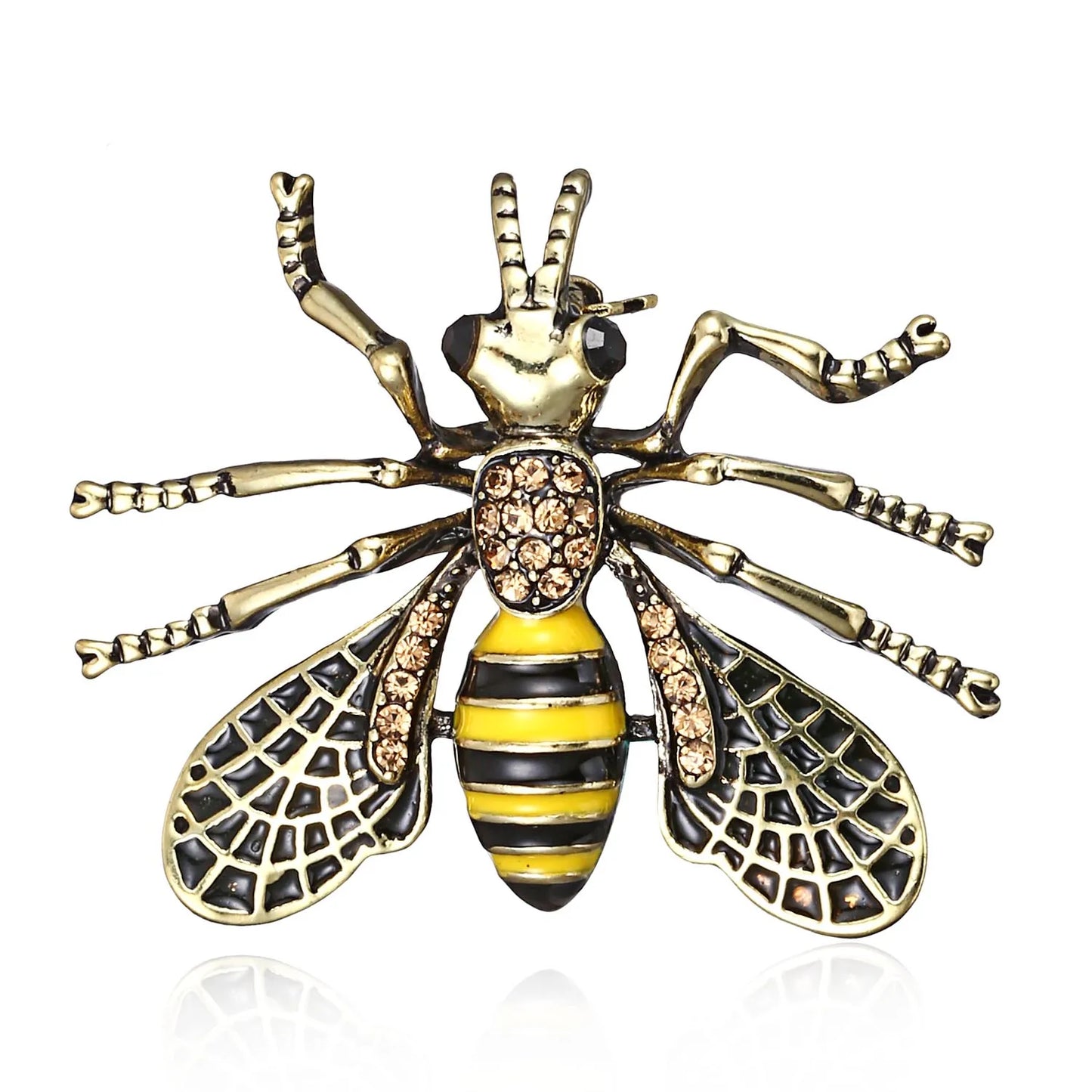 Classic Vintage Bee Brooch Insect Brooches For Women Metal Pins Banquet Party Suit Coat Cap Accessories Fall Winter Unique Gif