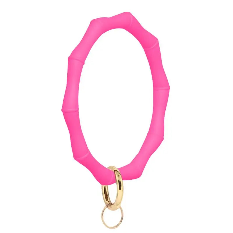 Silicone Keychain with Safe Card Picker Rainbow Color Silicone Beads Women Keyrings Barcelet Fashion Keychains For Keys Bag Car