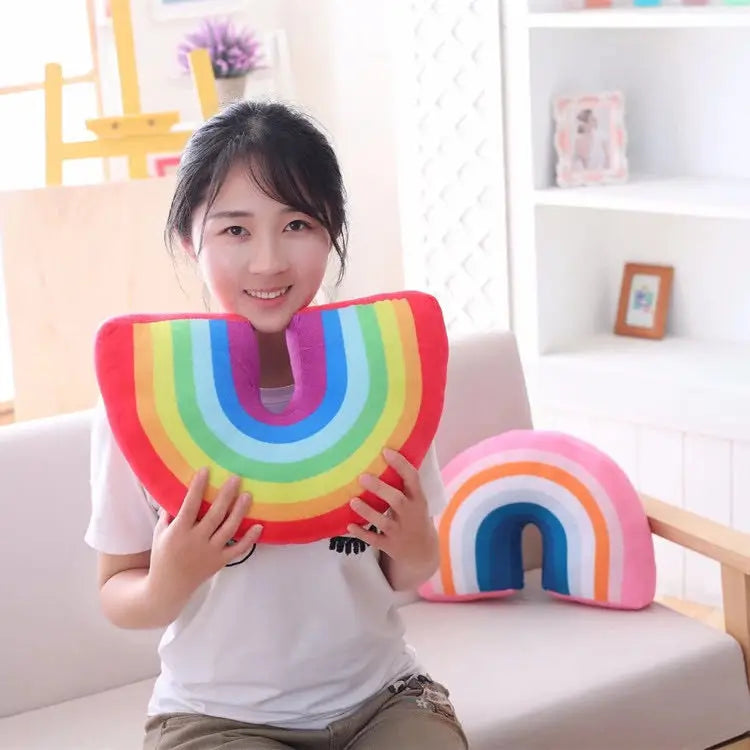 Mountchen Kids Room Decorative Rainbow Cushion Pillow For Kids Nursery Decoration Rainbow Pillow Kids Girl Room Decoration