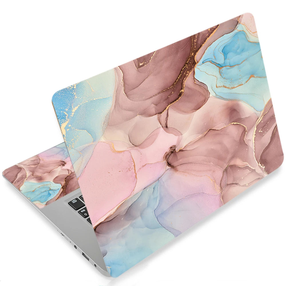 Hemasa Laptop Sticker 15.6 skin DIY Marble 15.6 Notebook Cover Decal Skins14 15.6 17 inch for MacBook Air Pro 13/HP/DELl/Lenovo