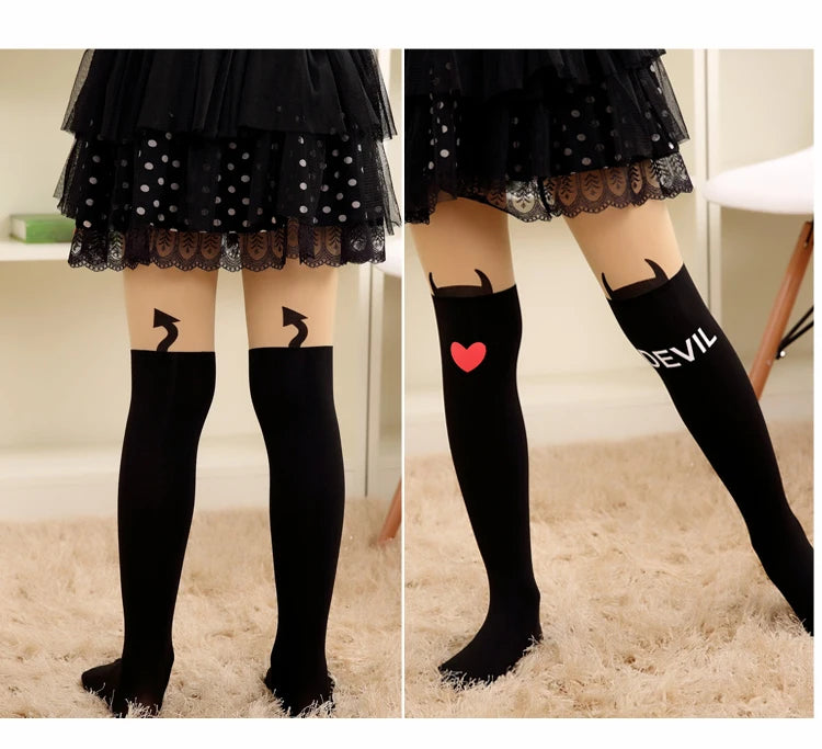 Cartoon Tights for Girls Child Velvet Pantyhose Stockings velvet Dance Tights Girls Cat Stockings Leg Warmer Cute 3-12 Years