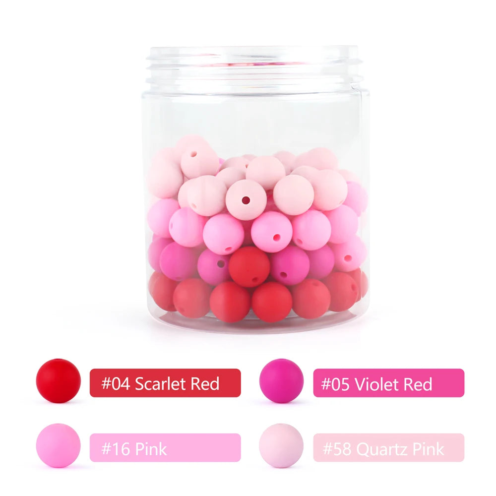 20Pcs Silicone Beads 12MM Round Perle Baby Teething Beads DIY Pacifier Clip Chain Jewelry BPA Free Oral Care Chew Baby Teether