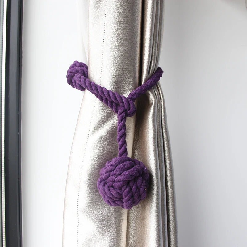 1Pc Curtain Tieback Cotton Knot Hanging Ball Home Decor Buckle Curtains Holders Embrase Rideau Cortinas Holdbacks Strap для штор