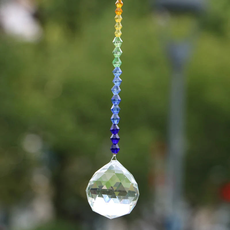Hemasa 1PCS Hanging Window Crystals Chakra Crystal  Suncatchers Prisms Pendant