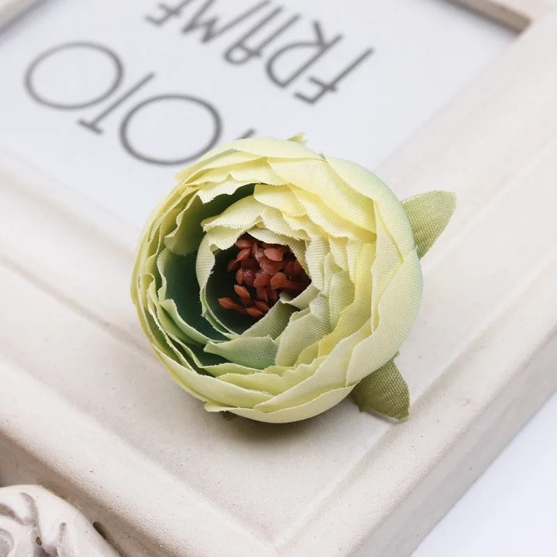 Artificial Silk Tea Rose Bud Flower Heads for DIY Wedding, Flower Wall, Event Party, Garland, Headware Deco, 4.5cm, 17Colors