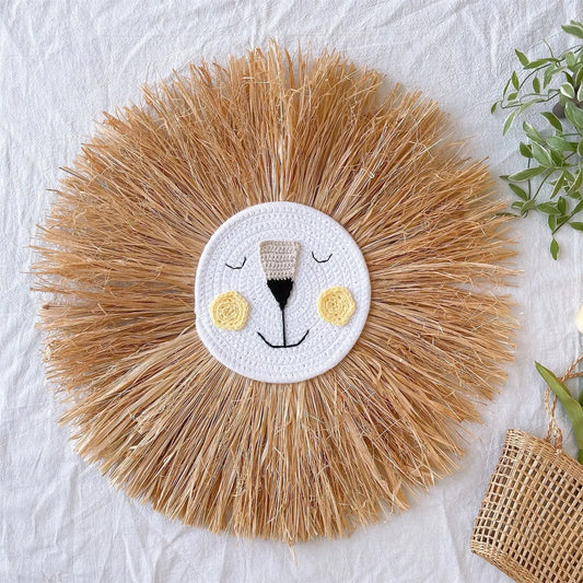 Nordic Nursery Baby Girl Boys Room Decor Wall Decor Handmade Quality Bear Lion 50CM Girl Boys Room Nursery Hanging Decoration